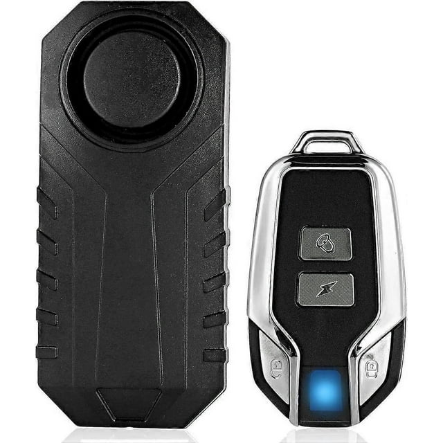 Wireless Vibration Alarm with Remote, Waterproof Security Alarms Vibration Sensor, Intelligent Wireless Remote Control Alarm, for Bicycle/Electric Tri
