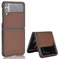 thumbnail image 2 of Case for Samsung Galaxy Z Flip 4 5G (2022), Classic PU Leather Back Cover Drop Protective Shell Slim Fit Shockproof Phone Case Cover for Samsung Galaxy Z Flip 4 - Brown, 2 of 7