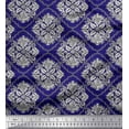 thumbnail image 1 of Soimoi Poly Georgette Fabric Damask,Leaves & Floral Block Fabric Prints by Yard 42 Inch Wide, 1 of 3