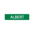 thumbnail image 1 of Albert Boys Children Name Letter Printed Label Indoor Outdoor Wall Plaque Decoration Aluminum Sign 4"x13.5", 1 of 1