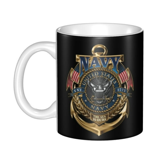 Navy Coffee Mug Novelty Double Color Ceramics Coffee Mugs For Office Home Tea Mug 11oz