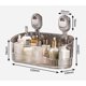 thumbnail image 4 of Estante de ducha con ventosa para baño, sin taladros, de gran capacidad y resistente, con patrón de glaciar, organizador de ducha resistente (dorado), 4 of 7