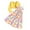 Yellow, variant on Wxolcjlv Toddler Girls Outfits Floral Print Sleeveless Dress With Long Sleeve Cardigan 2 Piece Spring Fall Sweet Sets,2Pc,8 -9 Years