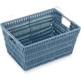 thumbnail image 3 of Whitmor Rattique Storage Baskets Set of 3 Berry Blue, 3 of 3