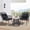 Black, variant on TUAREX 3 Piece Rattan Bistro Set, Outdoor Patio Furniture with Glass Top Table, Space-Saving Balcony, Backyard Conversation Set, Gray