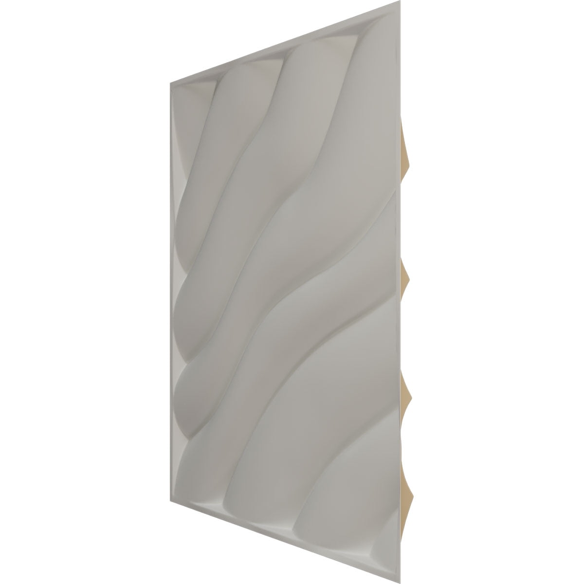 Ekena Millwork 19 5/8"W x 19 5/8"H Modern Wave EnduraWall Decorative 3D Wall Panel, UltraCover Satin Smokey Beige (12-Pack for 32.04 Sq. Ft.)