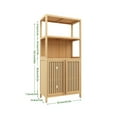 thumbnail image 5 of Keepoman Bamboo Wood Cabinet with 2 Doors and Freestanding, Storage Cabinet for Living Room, Kitchen, Entryway, Wooden, 5 of 7