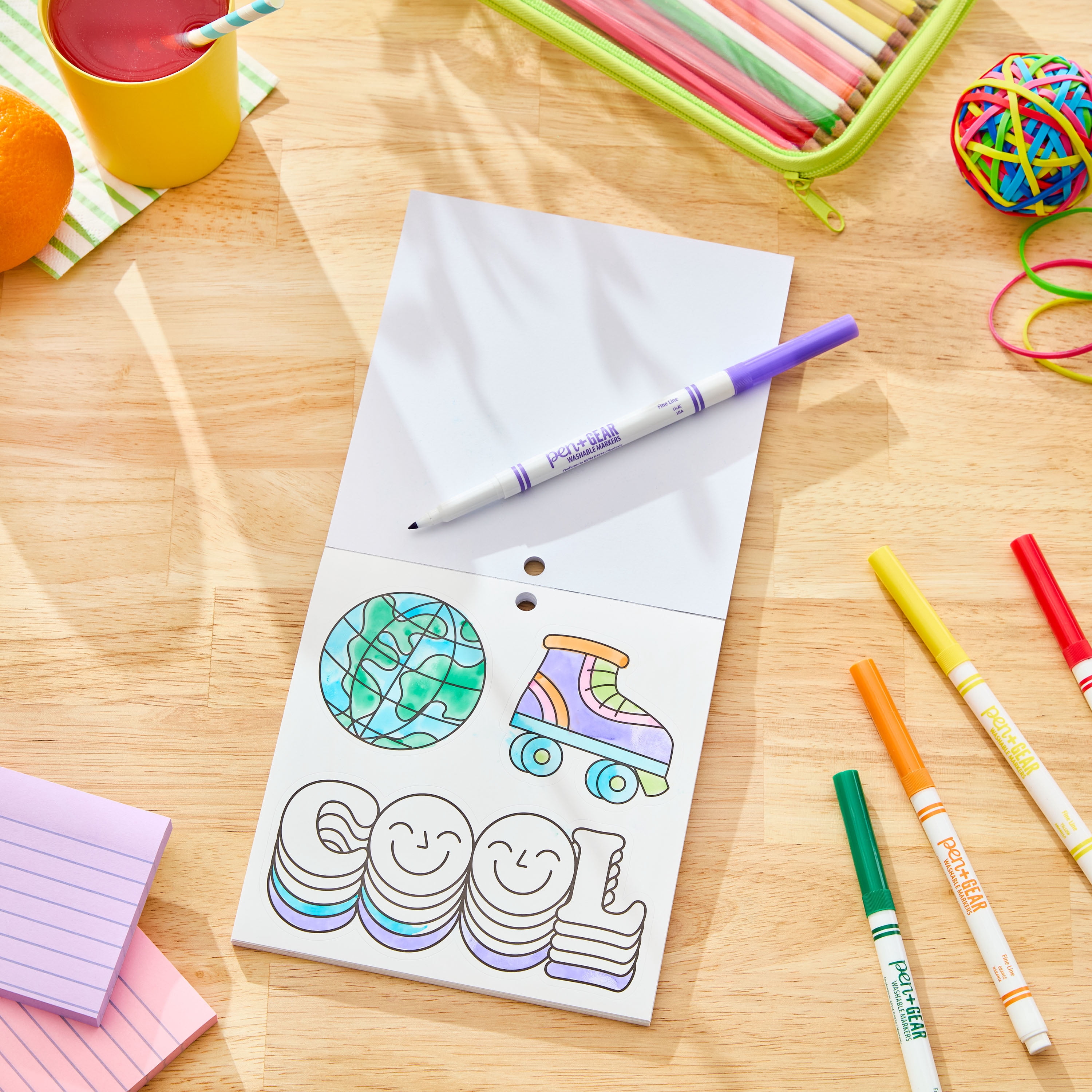 Pen+Gear Color Your Own Vinyl Sticker Kit, 176 Stickers, 40 Sheets