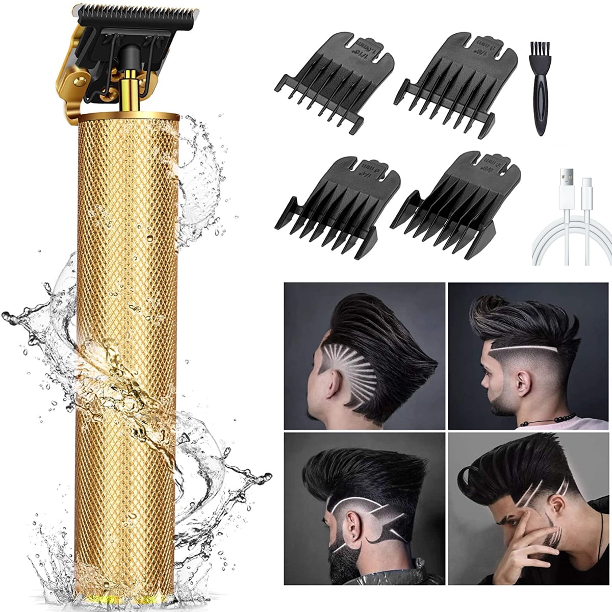 Magicorange Professional Mens Hair Clippers Zero Gapped Cordless Hair