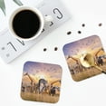 thumbnail image 5 of Pofeuu Vintage Wildlife Protection Print Leather Coasters Set of 6, Round Cups Mugs Mat Pad for Home Kitchen Heat Resistant Drink Coasters,Square, 5 of 7