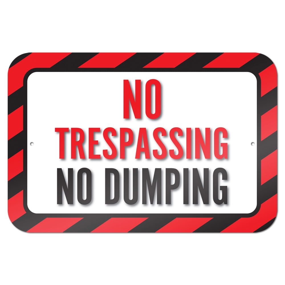 Vertical Metal Sign Multiple Sizes No Trespassing Fishing Activity Park Red 
