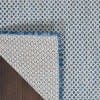 Nourison Courtyard Indoor/Outdoor Ivory Blue 4' x 6' Area Rug, (4x6)