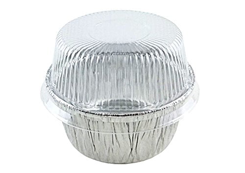 Aluminum Foil Muffin//Ramekin Cups w/Lids 20 Sets Disposable Cupcake Tins 4 oz 