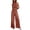 Orange, variant on YHAJDS Women 2 Piece Lounge Set Summer Spaghetti Strap Tank Top Wide Leg Long Pants