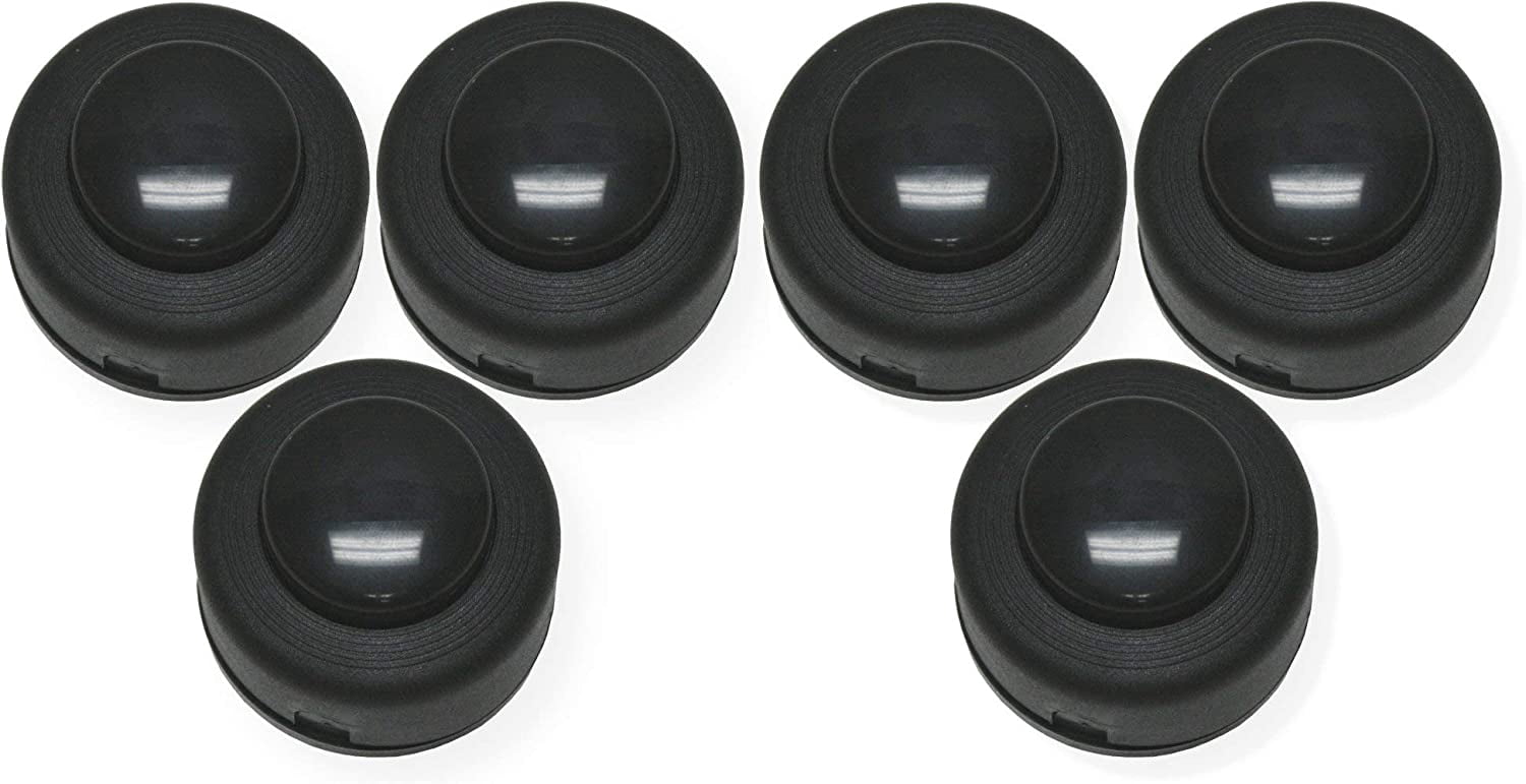 Satco Step-On-Button On/Off Push Switch – 2A-125V, 1A-250V Rating | Momentary Push Switch, No Wire, Black Finish