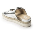 thumbnail image 3 of Jane and the Shoe Jojo Silver Two Buckle Fashion Open Toe Platform Sandals (Silver, 7), 3 of 5