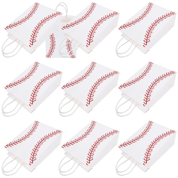 12 Pcs Supplies Paper Bag with Handle Sports Party Bags Favor