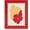 Red, variant on 4x6 Picture Frame with Real Glass, Wooden cute 4 x 6 Photo Frame with Wavy Mat for Tabletop and Wall Hanging, Red, 1 Pack