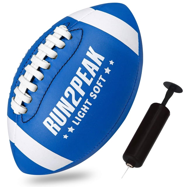 Mini Football RUN2PEAK de piel sintética suave de 20 cm para niños