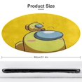 Among Us Impostor Round Coral Velvet Floor Mat，Washable Round Rug for