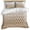 Brown, variant on 3 Piece Morocco Orange Duvet Cover Set Full Size, Microfiber Comforter/Quilt Cover with Corner Ties and 2 Pillowcases, Modern Geometric Gradient Simple All Season Soft Bedding with Zipper Closure