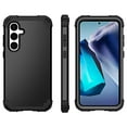thumbnail image 2 of Dteck Case with Tempered Glass Screen Protector for Samsung Galaxy S25 ,Shockproof 3 Layer Heavy Duty Soft Silicone Rubber Bumper+Hard Plastic Hybrid Protective Cover,Black, 2 of 6