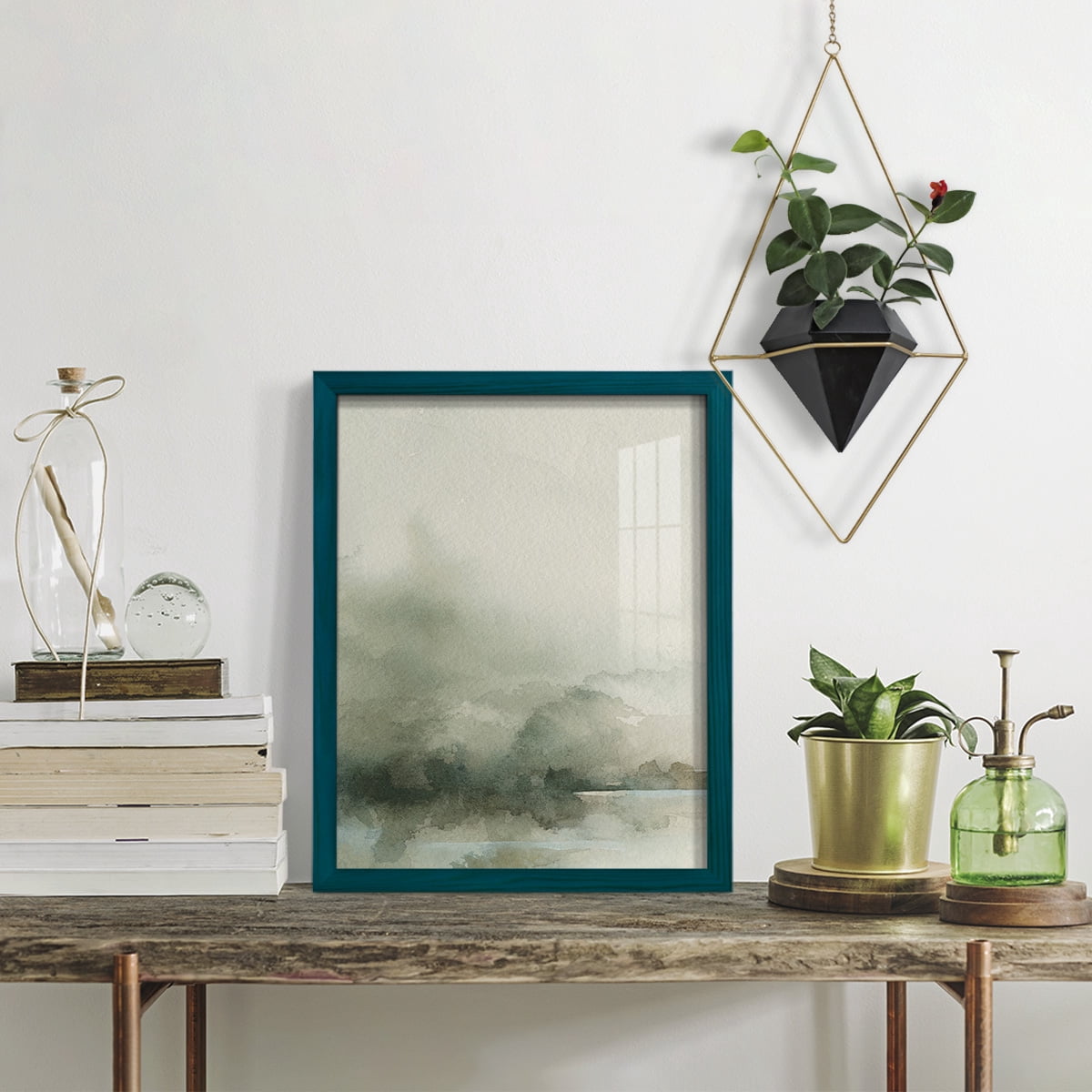Heavy Fog I - Framed Print w/glass - Ocean Blue