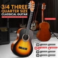 thumbnail image 3 of Pyle Beginner Acoustic Guitar Kit, 3/4 Junior Size All Wood Instrument for Kids, Adults, 36" Sunburst Teardrop Matte, 3 of 7