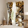thumbnail image 3 of Homewish Kawaii Highland Cow Blackout Curtains Set of 2 (52x84 Each), Xmas Tree Gifts Window Curtains, Black Gold Christmas Theme Curtains and Drapes, Window Curtains Bedroom Decor, 3 of 6