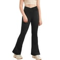 thumbnail image 3 of TZEWGL Girls Spring Summer Solid Full Length Flared Pants For Girl Yoga Leggings Flared Pants Clothes For Kids size 4-5T, 3 of 6