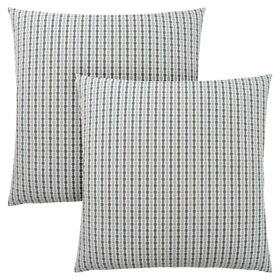 Pillows Set Of 2 18 X 18 Square Accent Sofa Couch Bedroom Polyester Blue