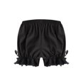 thumbnail image 2 of YUUMIN Kids Girls Ruffled Bloomers Shorts Cotton Lace Up Safety Short Pants Bottom Ruffled Bloomers Black 110, 2 of 7