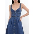 thumbnail image 2 of utcoco Denim Dress for Women Sleeveless Button Down Slim Fit Midi Jean Dresses for Women 2026, 2 of 6