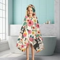 thumbnail image 6 of Dogs with Pioneer Flower Hooded Bath Towel，50"x30" for Ages 3 To 12 Kids, Quick Dry Lightweight Soft Microfiber Hood Beach Towel Cover Up for Kids, 6 of 7