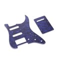 thumbnail image 1 of American ST Electric Guitar SSH Pickguard Set - 4-Ply PVC & Celluloid Construction with Back Plate, 18 Screws, Protective Film - Blue Pearl Finish, Single-Single-Humbucker Configuration, 0.1in, 1 of 6