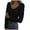 Black, variant on PMVFHDE Womens Tops Square Neck Long Sleeve Slim Fit Basic Shirt Ribbed Thermal Undershirt Tee Casual