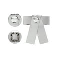 thumbnail image 3 of INSPIRE CHIC Women's Large Solid Color Bow Square Rhinestone Brooch Ties for Retro Chic, 3 of 4