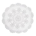 thumbnail image 2 of veasfak White Water Lily Crochet Cotton Lace Doily Table Placemats Doilies Mat 50cm, 2 of 9
