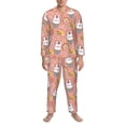 thumbnail image 3 of Fotbe Rabbit So Cute Pijama de Hombre con Estampado de Manga Larga, Conjunto de 2 Piezas, Ropa de Dormir Suave y Cómoda con Bolsillos-Large, 3 of 7