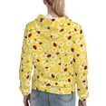 thumbnail image 7 of Fotbe Chamomile And Ladybug Pattern Womens Long Sleeve Hoodie, Pullover Hooded Sweatshirt, Kangaroo Pocket Hoodie with Eye-catching Drawstrings-Large, 7 of 7