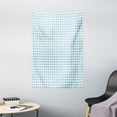 thumbnail image 1 of Quatrefoil Tapestry, Pastel Monochromatic Pattern with Lovely Grid Classic Shape Print, Wall Hanging for Bedroom Living Room Dorm Decor, 40W X 60L Inches, Pale Sky Blue and White, by Ambesonne, 1 of 2
