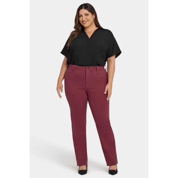 NYDJ Women's Straight Jeans With High Rise And 31" Inseam, Available in Regular, Plus Sizes