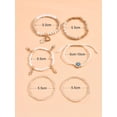 thumbnail image 3 of SEARIPE 6 Pcs Beaded Bracelets Jewelry Rhinestone Eye Hand Decor Boho Multilayer Stackable Bracelets for Women Girls Beige, 3 of 4
