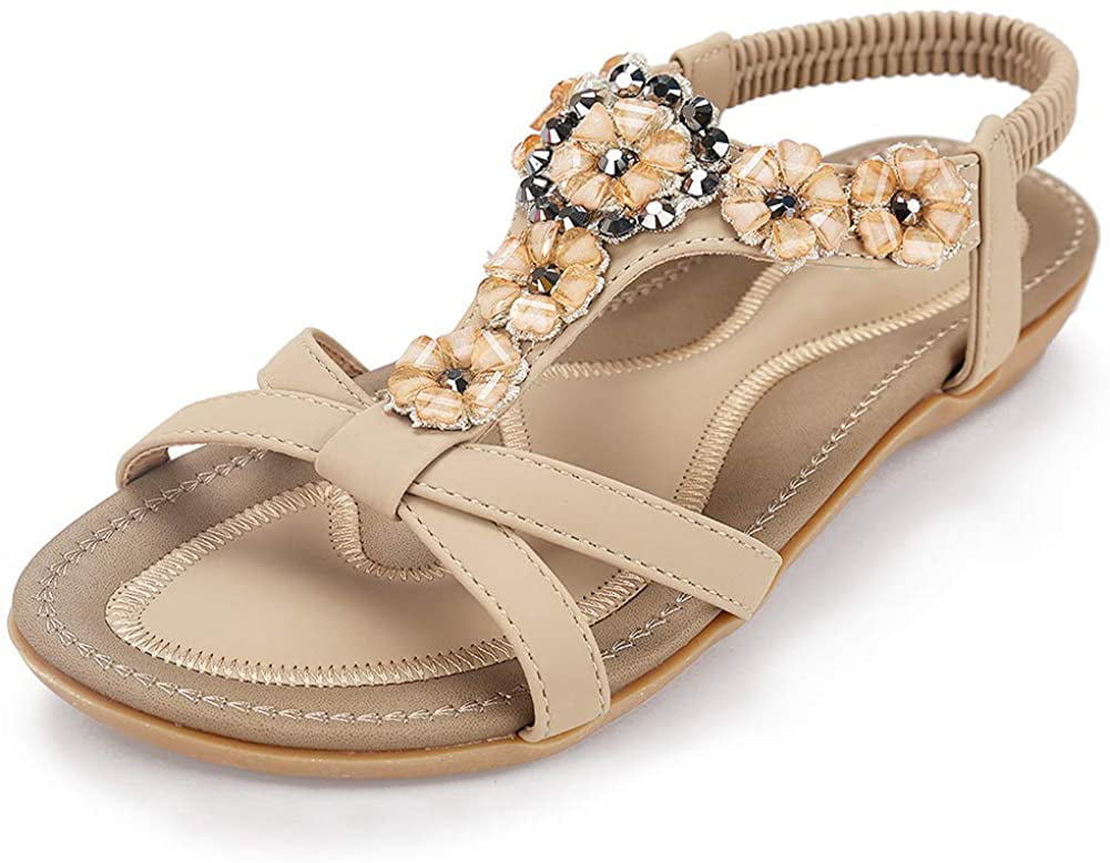 Elastic Cross Strappy Wedge Sandal for Women 2019 Summer Deal Bohomian Open Toe Shoes Sandals Summer Casual Beach Sandal Slipper 