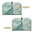 thumbnail image 4 of TSOVTHRID Peacock Flower Butterfly Green Print Microwave Oven Dust Cover, Stain-Resistant Kitchen Electrical Appliance Cover Countertop Ovens Decorations, 18.25"W x 14.5"D x 11"H, S, 4 of 7