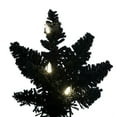 thumbnail image 2 of Vickerman 3' x 25" Flocked Black Fir Artificial Christmas Tree, Warm White LED Mini Lights., 2 of 6