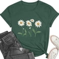 thumbnail image 5 of Xdegoge Womens Botanical Daisy Garden Graphic Short Sleeve Crewneck T Shirt Wildflower Print Nature Inspired Summer Casual Loose Comfort Fashion Tee Artistic Floral Pattern Style Tops Shirts, 5 of 5