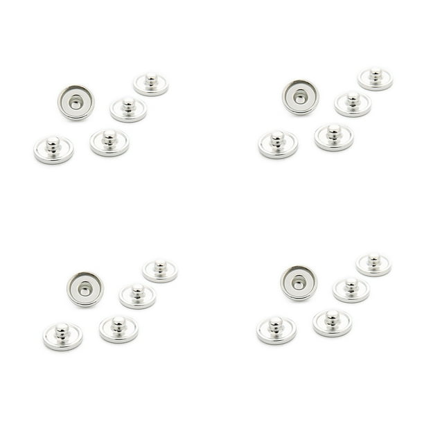 Moyic 20 unids/set, Base de botón a presión de cobre, reemplazo galvanizado de Color sólido, accesorios para encontrar joyas DIY Artesanía 10 mm