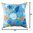 thumbnail image 7 of (1 pack) Mainstays Coastal Sea Life Reversible Outdoor Throw Pillow 16 Inch Multicolour Novelty, 7 of 7