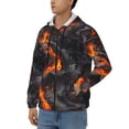 thumbnail image 3 of Uemuo Molten Lava Abstract Flow for Men's Fashion Full-zip Hoodies & Sweatshirts with Kangaroo Pocket, Zip-up Hooded Sweatshirt, Moisture Wicking & Breathable-3X-Large, 3 of 5